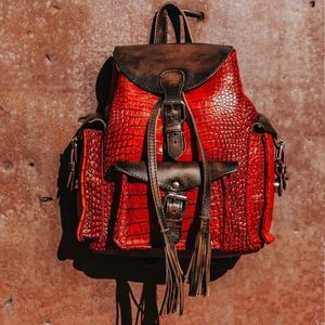 Freebird crocodile backpack purse